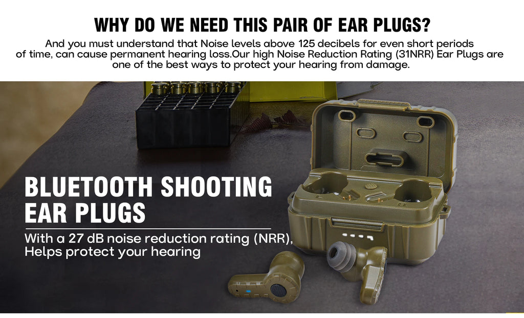 Tactical headset anti-noise earplugs noise-cancelling for shooting hearing protection