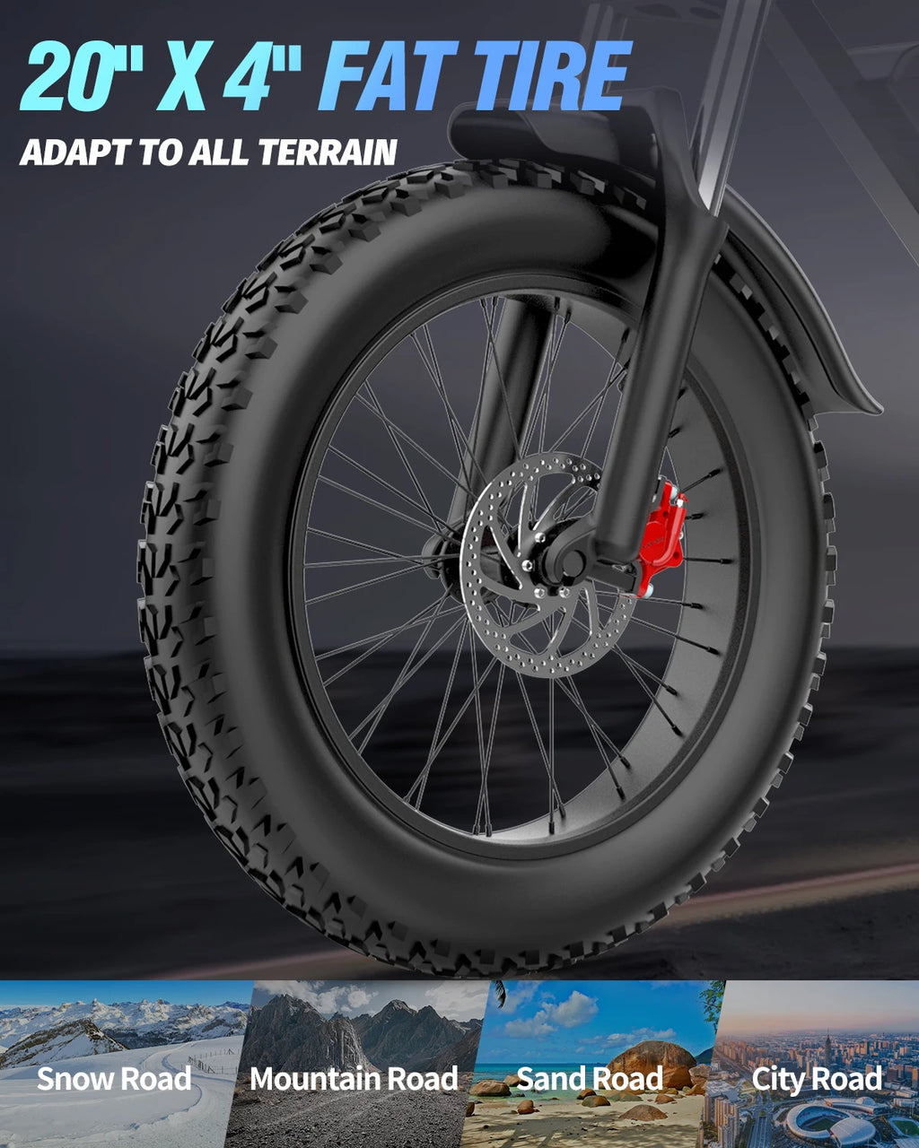 Electric Bicycle 2000W Dual Motor Fat Tire Electric Mountain Bike