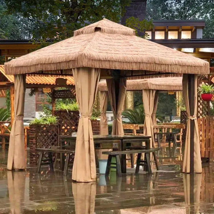 Outdoor Sunshades: Tent Umbrellas, Leisure Straw Outdoor Pavilions