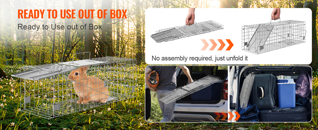 Trap Humane Cat Rodent Control Folding with Handle for Rabbits