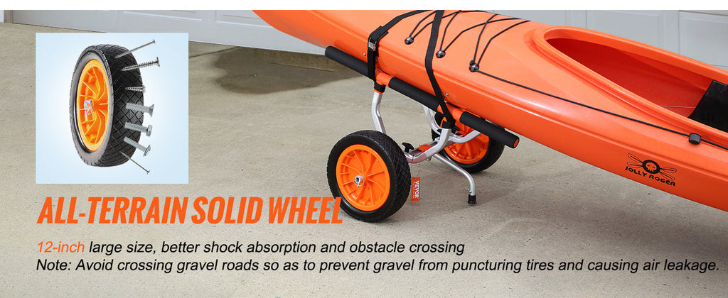 Kayak Cart 450lbs Detachable Canoe Trolley Cart